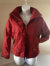 Women’s Coat Plus Size 18/20 Concealed Hood Zip Quilted Jacket Size 18 Red 505