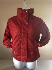 Women’s Coat Plus Size 18/20 Concealed Hood Zip Quilted Jacket Size 18 Red 505