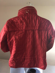 Women’s Coat Plus Size 18/20 Concealed Hood Zip Quilted Jacket Size 18 Red 505