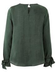 Satin Blouse Plus Size 28, 30, 32 Olive Green Silky Evening Top 30/32 New 784