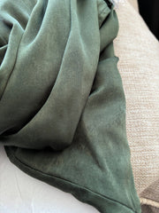 Satin Blouse Plus Size 28, 30, 32 Olive Green Silky Evening Top 30/32 New 784