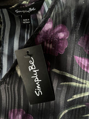 Chiffon Blouse Size 12/14 16/18 22/24 26 28 30 Sheer Floral Top 789