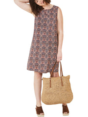 Moroccan print sleeveless Summer Dress size 10/12 24/26 30/32 34/36 Short 703