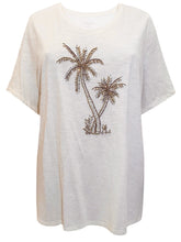 Embellished Palm Tree Top Plus Size 16/18 and 18/20 Cotton shirt 480