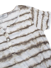 Women’s Henley Top Plus Size 18/20 22/24 26/28 White striped Summer T-shirt 448