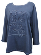 Women’s Navy Blue Pure Cotton Top Plus Size 16/18 20/22 24/26 Jersey Sequin 631