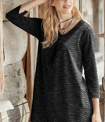 Women’s short Black Tunic Dress Size 12/14 16/18 Cellbes Jersey Print 446