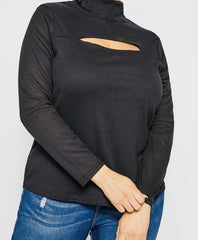 Women's Black Ribbed Top Plus Size 26/28 Ladies peek jersey shirt New 665