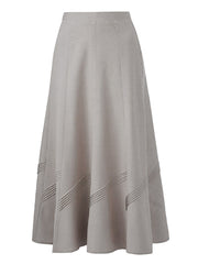 Women’s Beige skirt Plus size 18 20 26 28 30 32 pull on elasticated linen 508