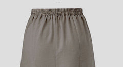 Women’s Beige skirt Plus size 18 20 26 28 30 32 pull on elasticated linen 508
