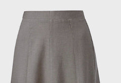 Women’s Beige skirt Plus size 18 20 26 28 30 32 pull on elasticated linen 508