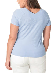 Women’s Blue V-Neck Top Plus Size 14/16 ..... Jersey 664