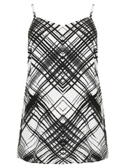 New White Swing Top Plus Size 16 18 20 Black Strappy Summer Cami Vest 575