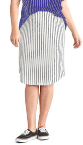 Pull on White Summer Skirt