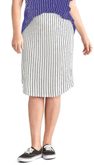 Pull on White Summer Skirt