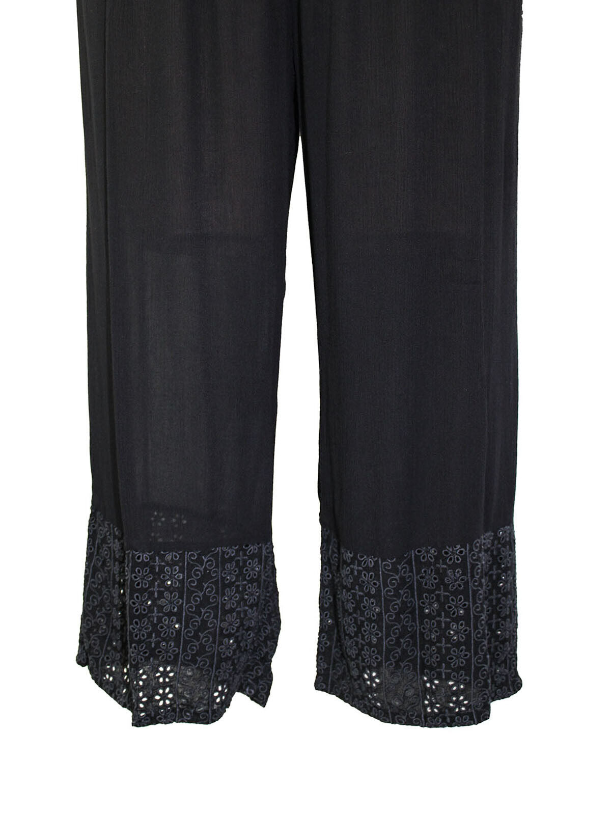 Pull on Summer Trousers Plus Size 18/20 22/24 26/28 Broderie anglaise trim  739