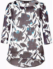 Womens floral chiffon top Plus size 16 18 20 22 24 26 Sheer Blouse 331 BARGAIN
