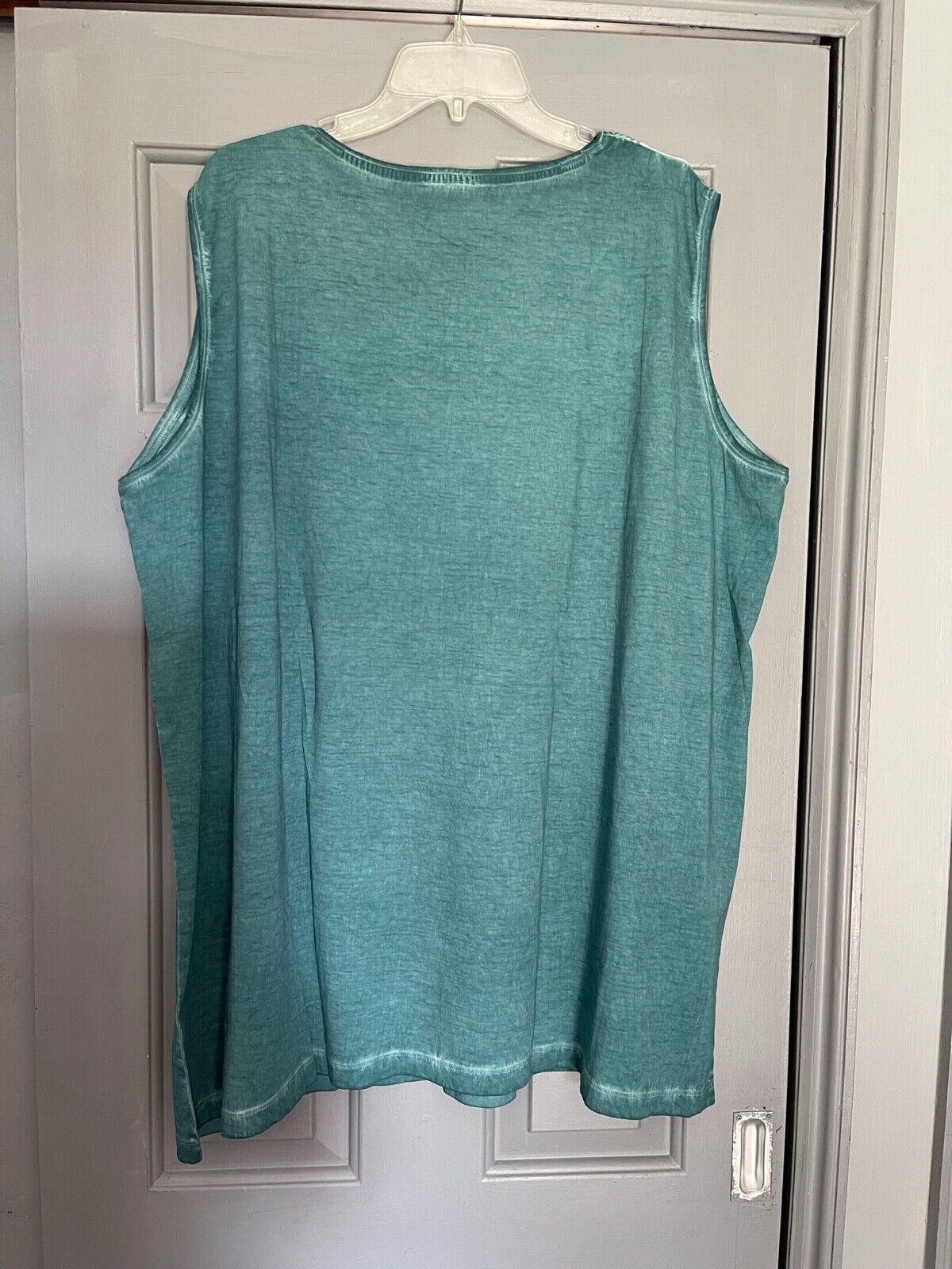 Embellished Cotton Vest Top Plus Size 26 30 34/36 Diamanté Teal 605