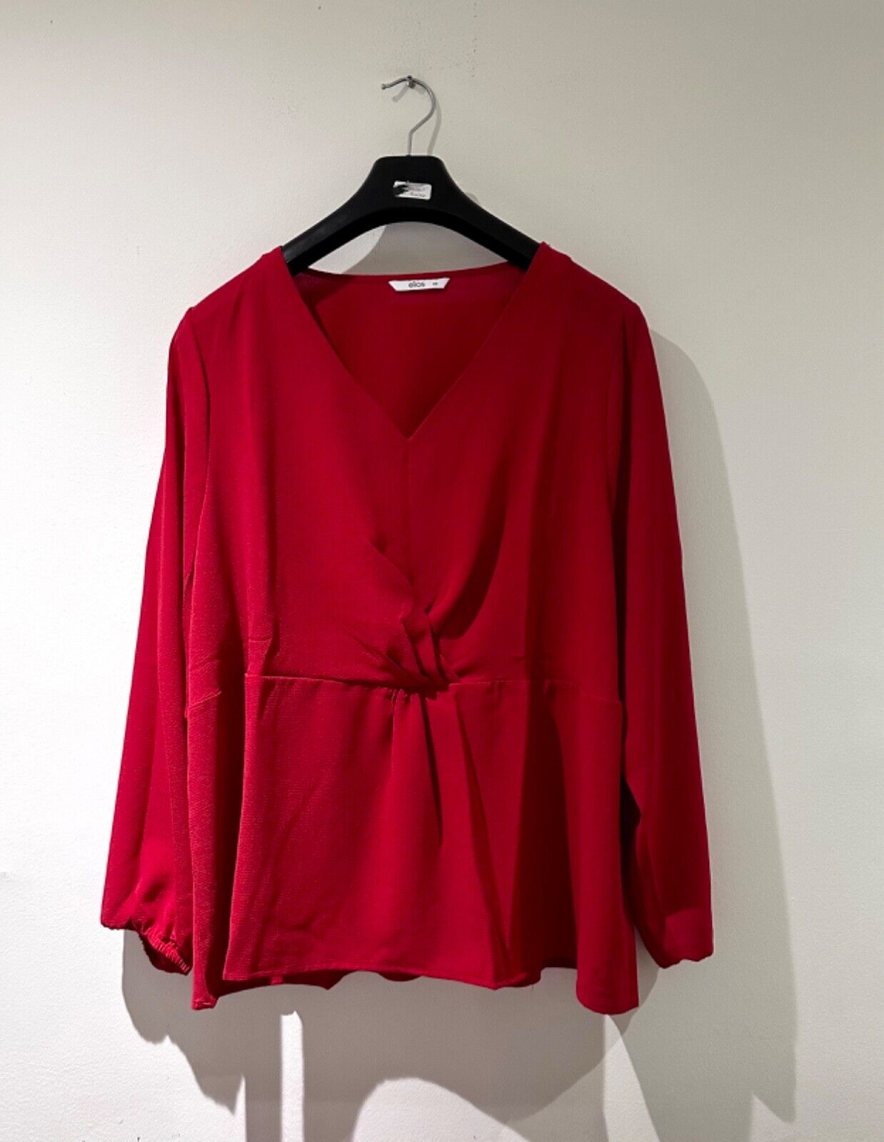 Red Crepe Knot Blouse Plus Size 22 24 28 30 32 34 Womens Shirt Top 757