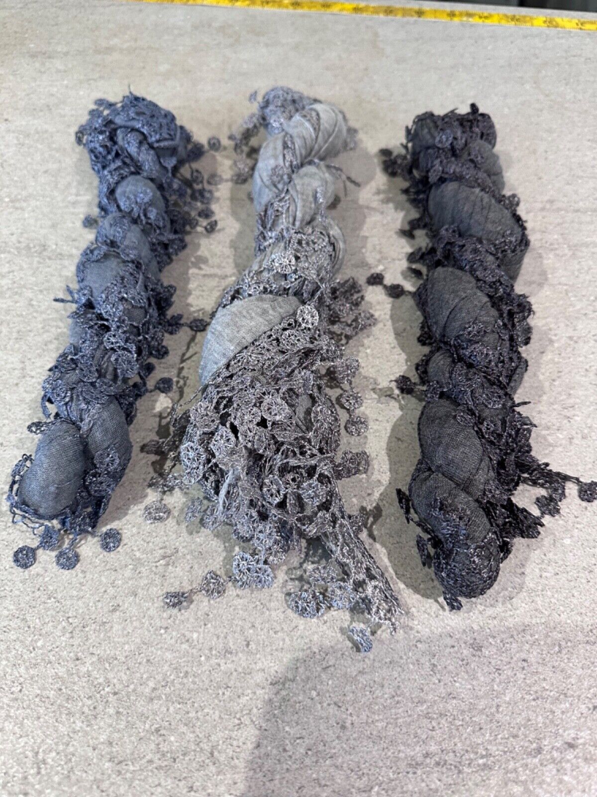 Ladies Summer Lace Scarf lightweight Blue, Grey, Silver, Embroidered Wedding