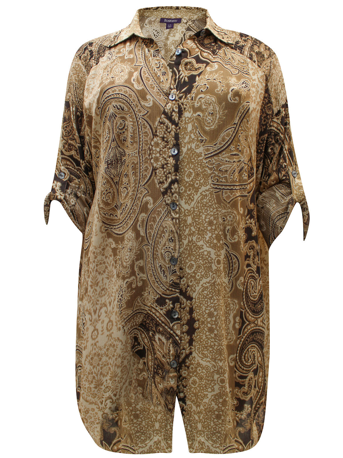 Women’s longline Paisley shirt Plus Size 18/20 24 36 patterned blouse 653