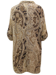 Women’s longline Paisley shirt Plus Size 18/20 24 36 patterned blouse 653
