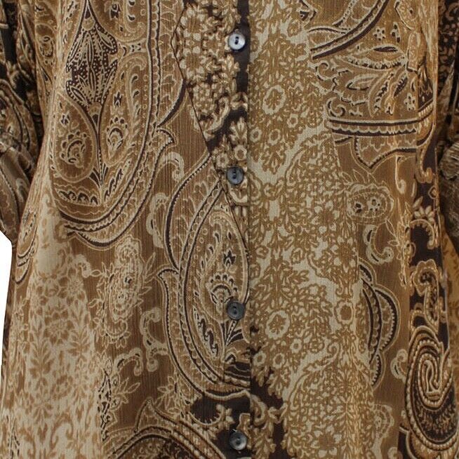 Women’s longline Paisley shirt Plus Size 18/20 24 36 patterned blouse 653