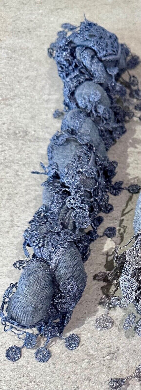 Ladies Summer Lace Scarf lightweight Blue, Grey, Silver, Embroidered Wedding