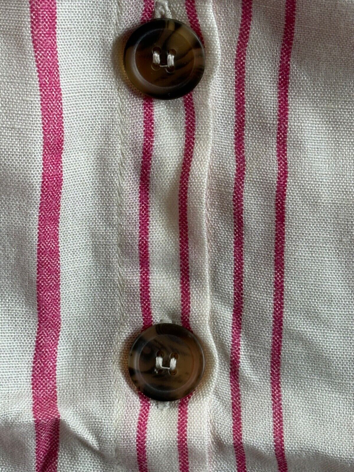 Linen Sleeveless Top Size 16 20, 22 24 Summer Vest Cream Pink Striped Cami  803