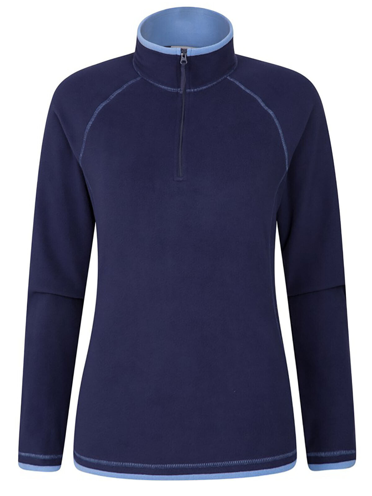 Womens Navy blue Fleece Jumper Plus size 24 26 28 Half Zip pullover 606
