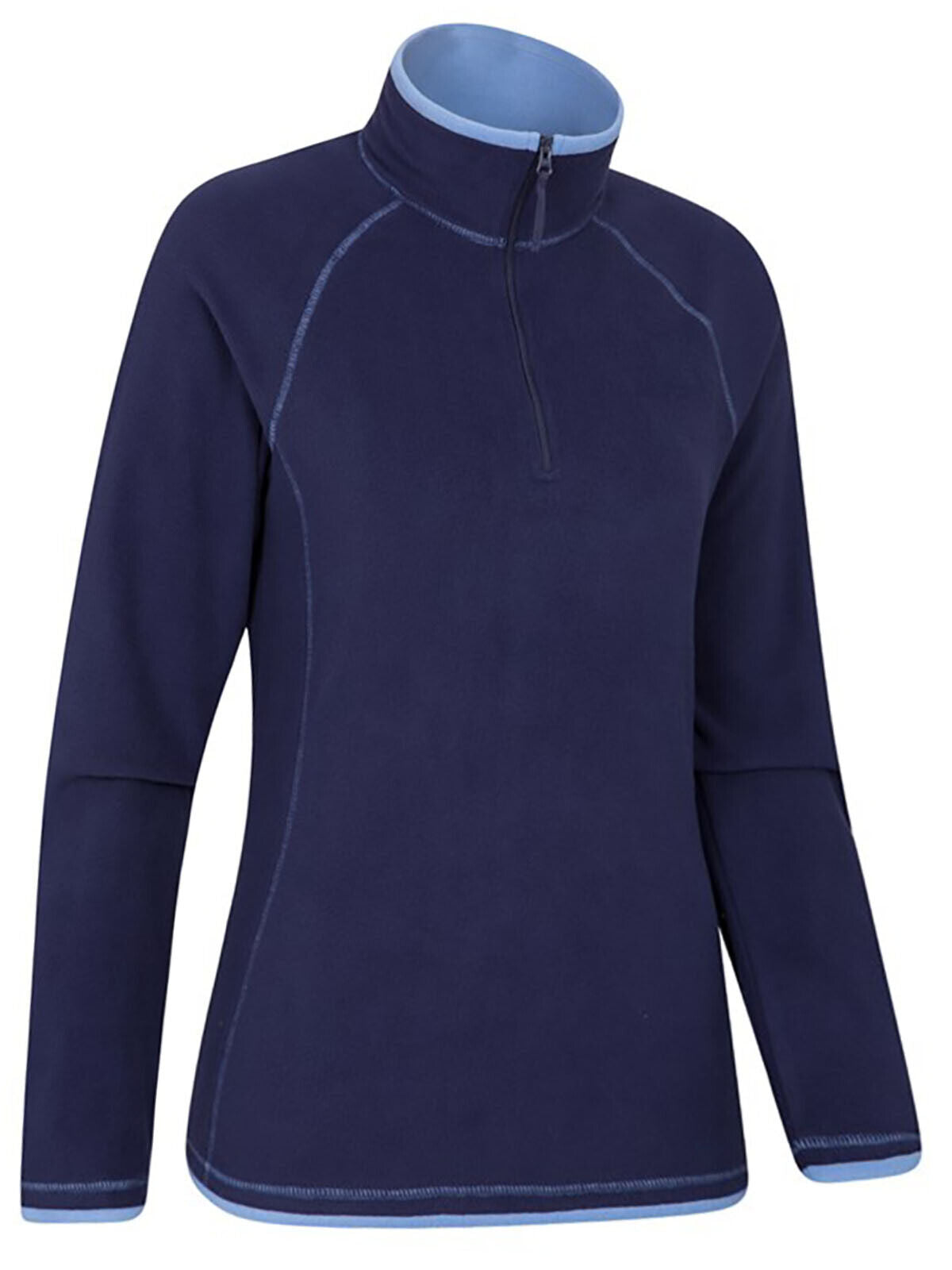 Womens Navy blue Fleece Jumper Plus size 24 26 28 Half Zip pullover 606