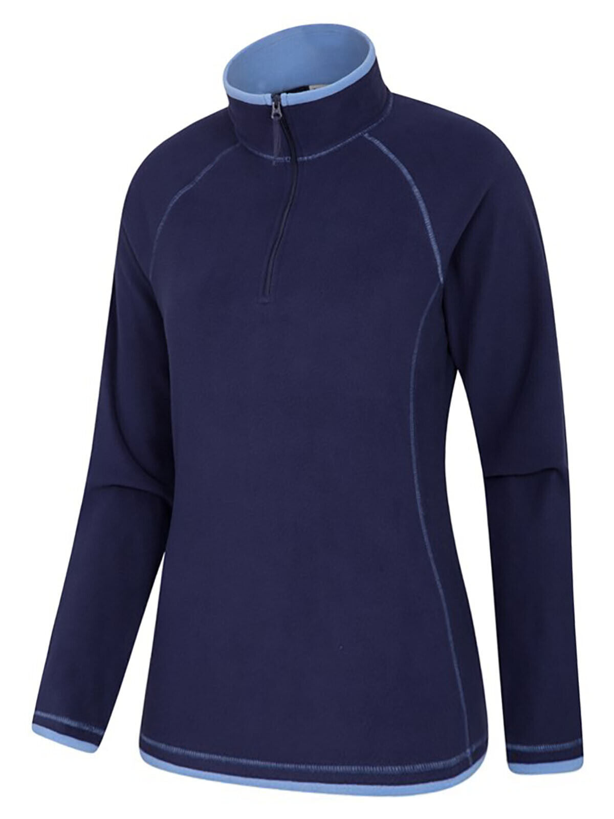 Womens Navy blue Fleece Jumper Plus size 24 26 28 Half Zip pullover 606