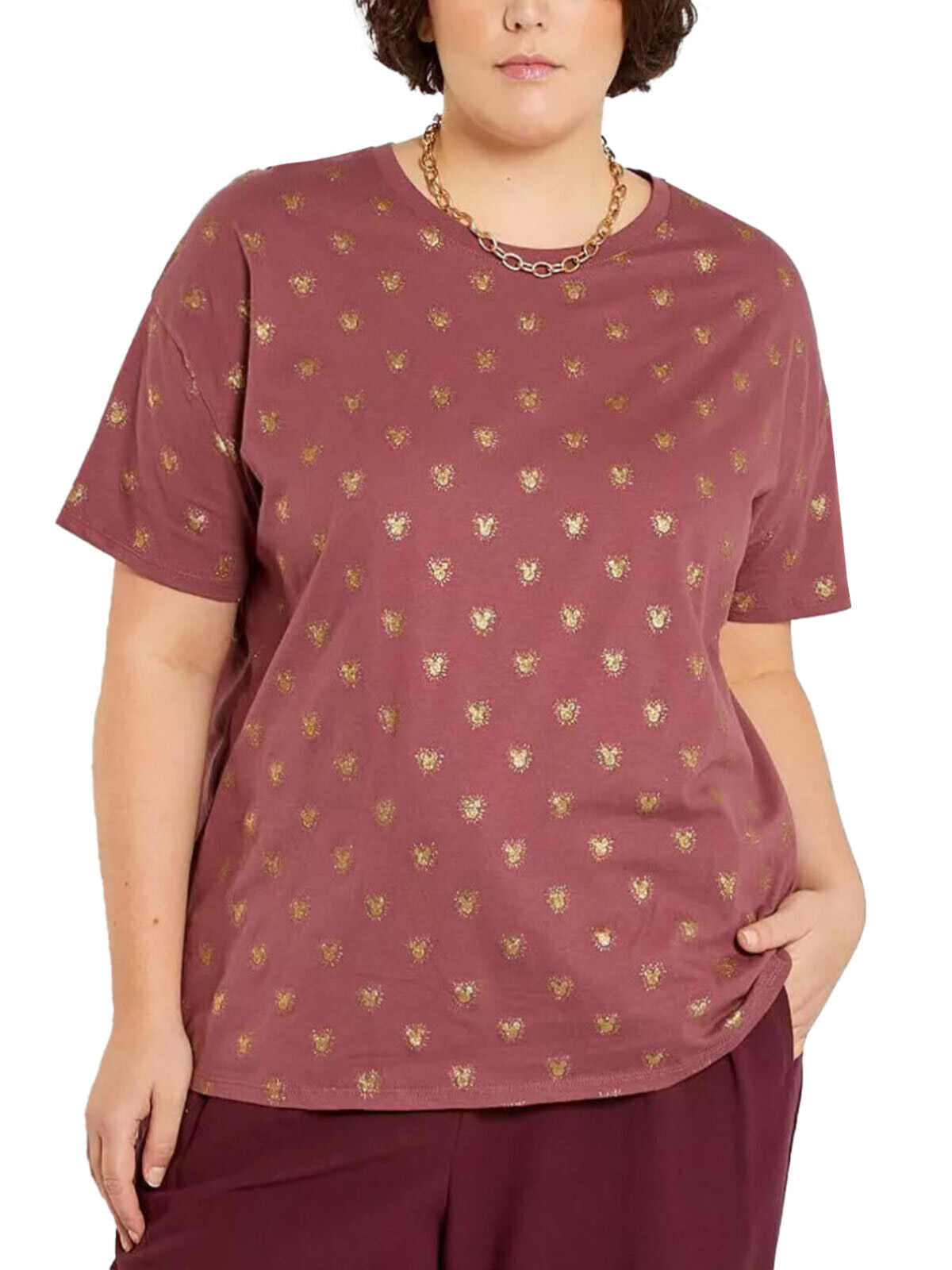 Glitter Minnie Mouse Top Plus Size 18/20 22/24 26/28 30/32 Sparkly Disney 603