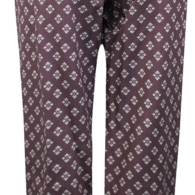 Multicoloured Pull On Printed Trousers Size 14, 16, 18/20 Pink Grey  723