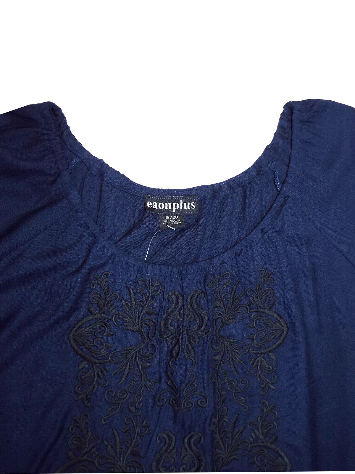 New Navy embroidered Top plus Size 18/20 Lace Gypsy Blouse LAST ONE. 440