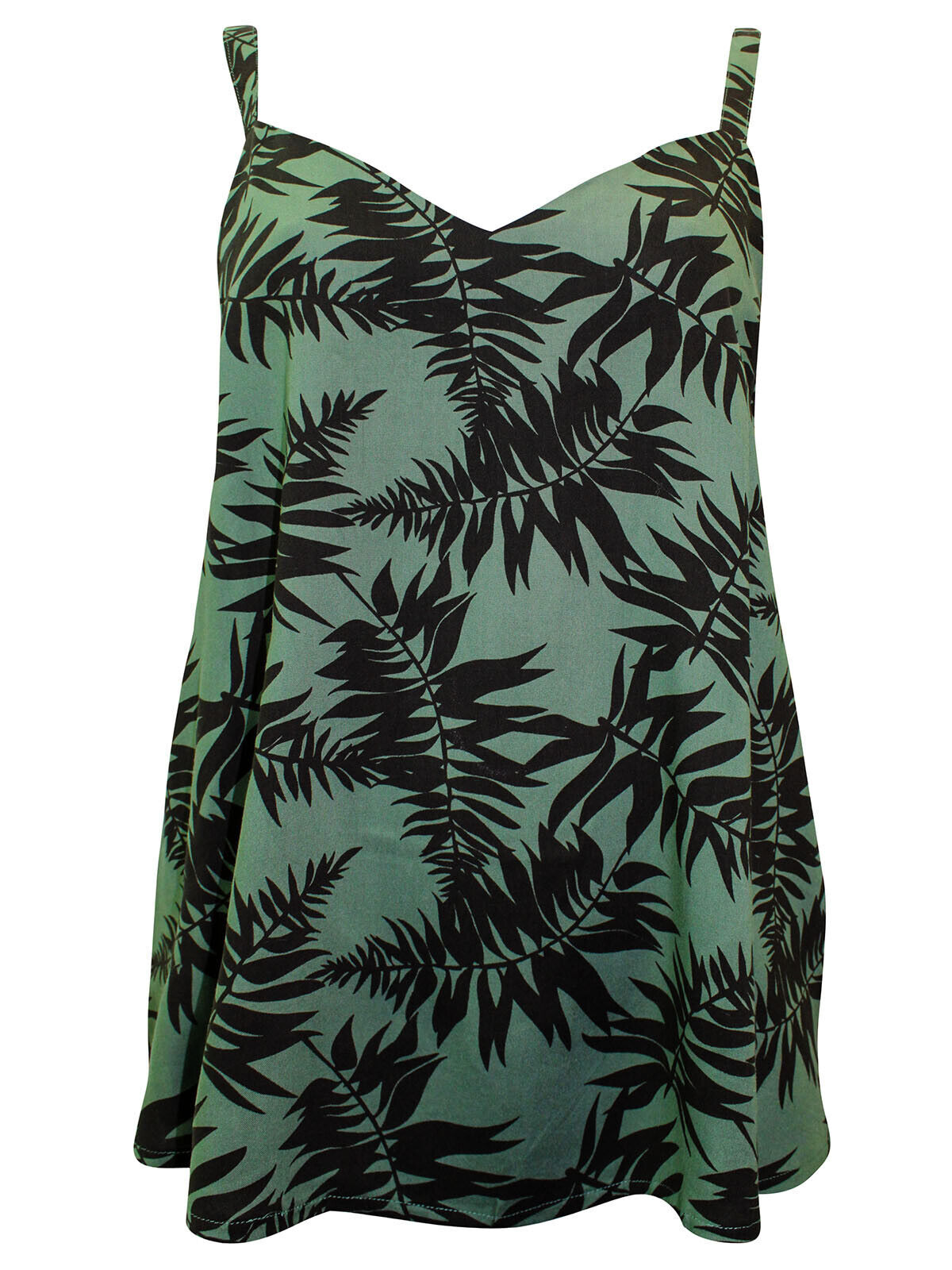Strappy Top Plus Size 18/20 22 24 26 28 30 Summer Leaf Print Cami Vest 748