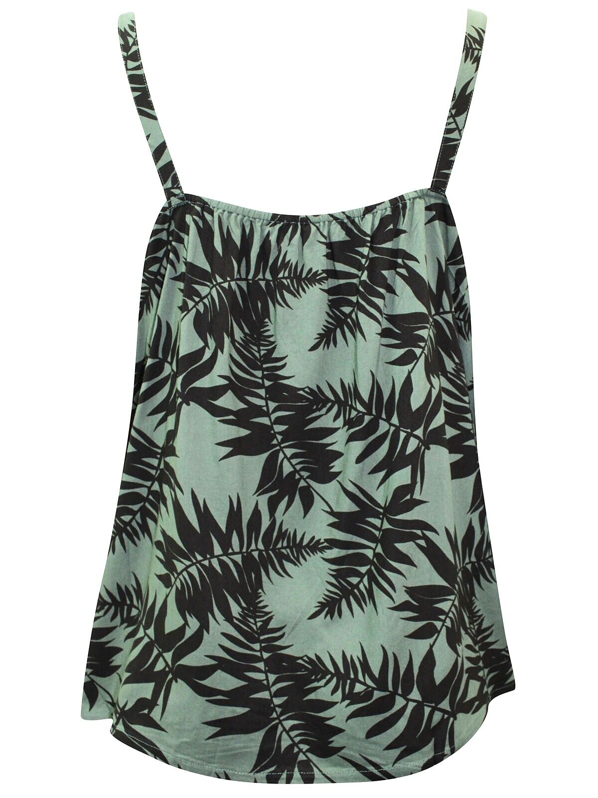Strappy Top Plus Size 18/20 22 24 26 28 30 Summer Leaf Print Cami Vest 748