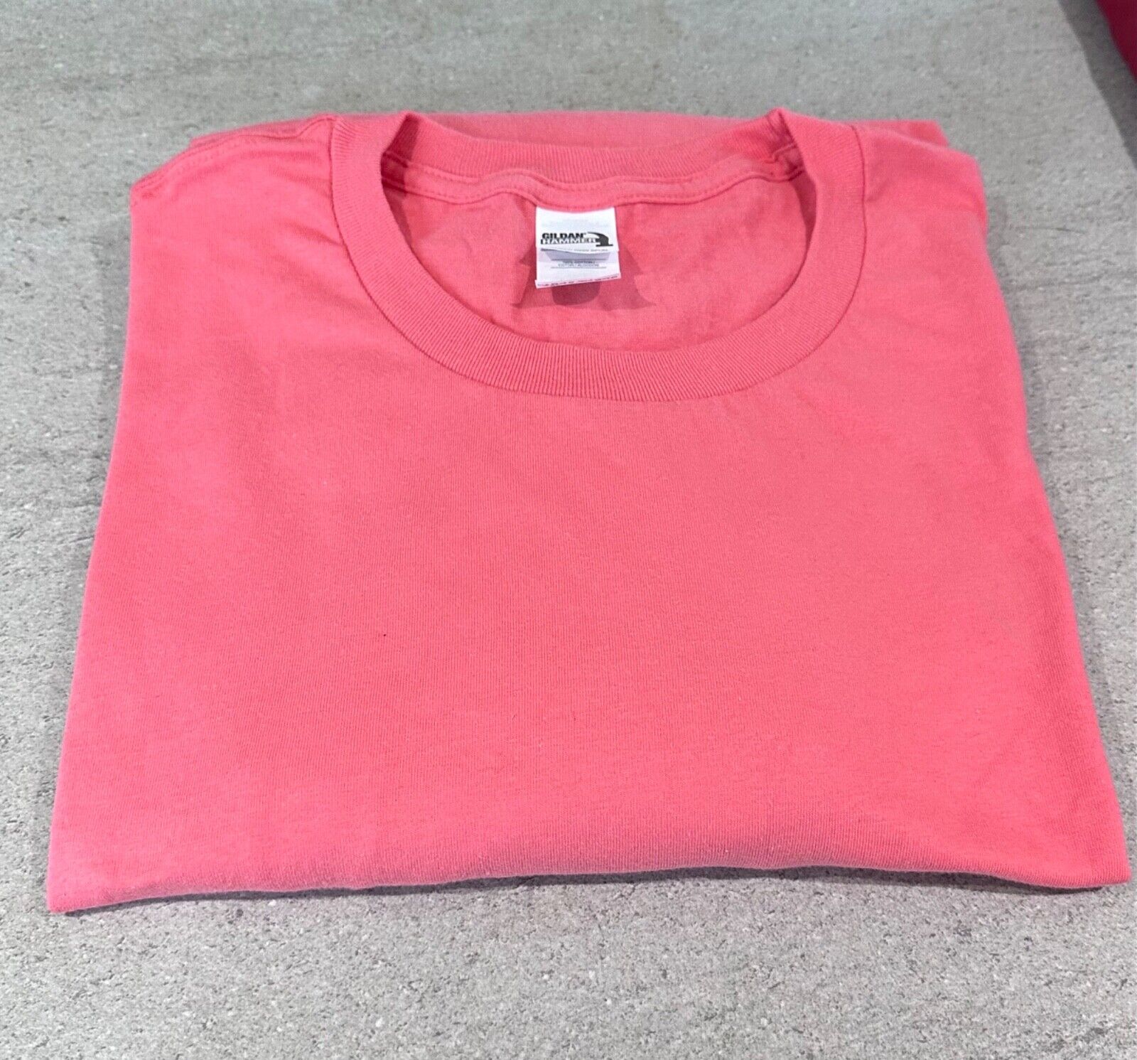 Womens Summer Cotton Top Plus Size 28 30 32 Long sleeve T-shirt Pink Red (547/8)