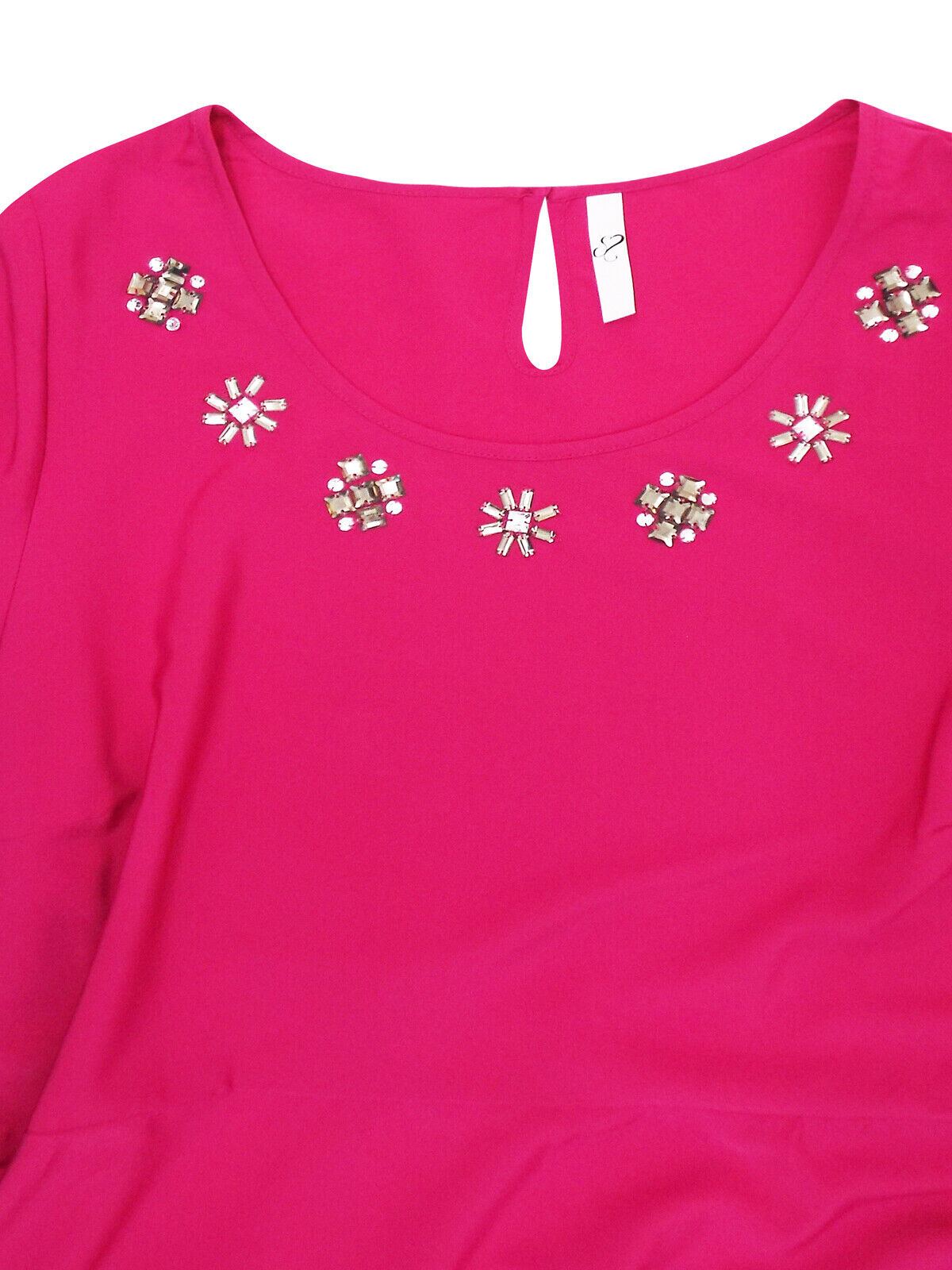 Evans Pink Peplum Top Size 14 16 18 20 22 Jewelled blouse Embellished Tunic 453