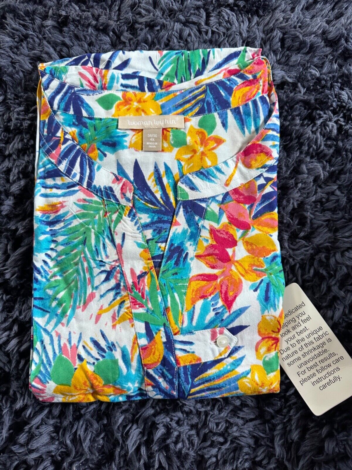 Multicoloured Floral Print Sleeveless Top Plus Size 30/32 A-line Blouse New 654