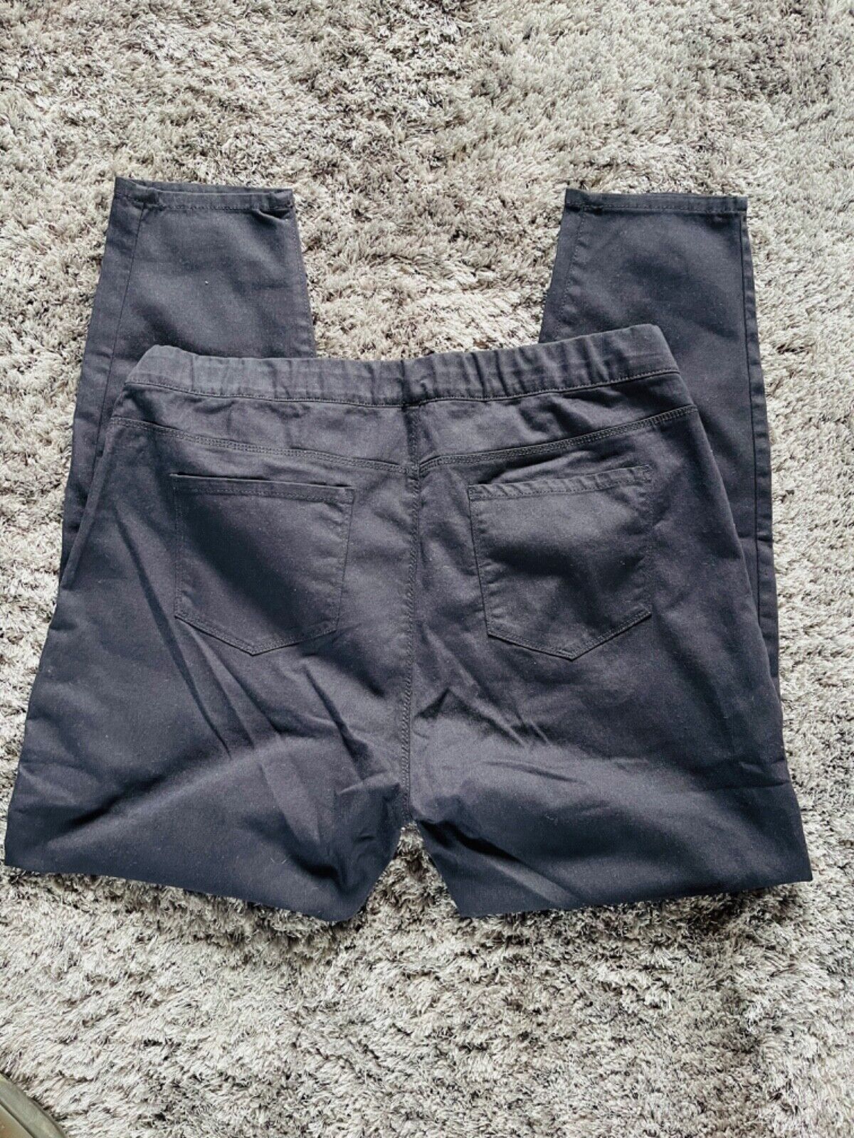 Women's Pull on Navy Tapered Trousers Plus Size 18 20 Jeans Jeggings 555