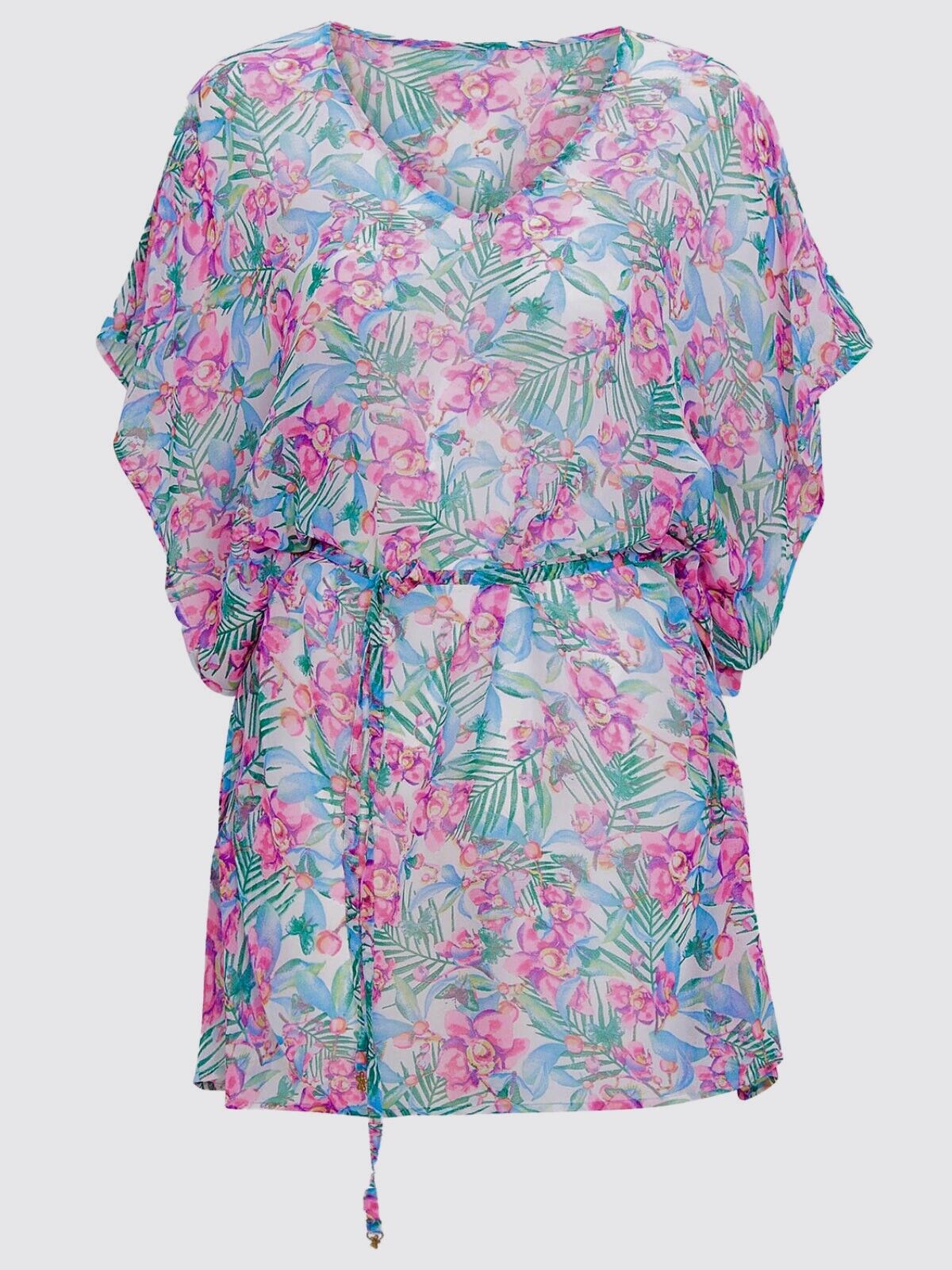 Chiffon Tunic Plus Size 18 20 22 24 Kimono 10-16 Kaftan Beach Pool Cover Up 586