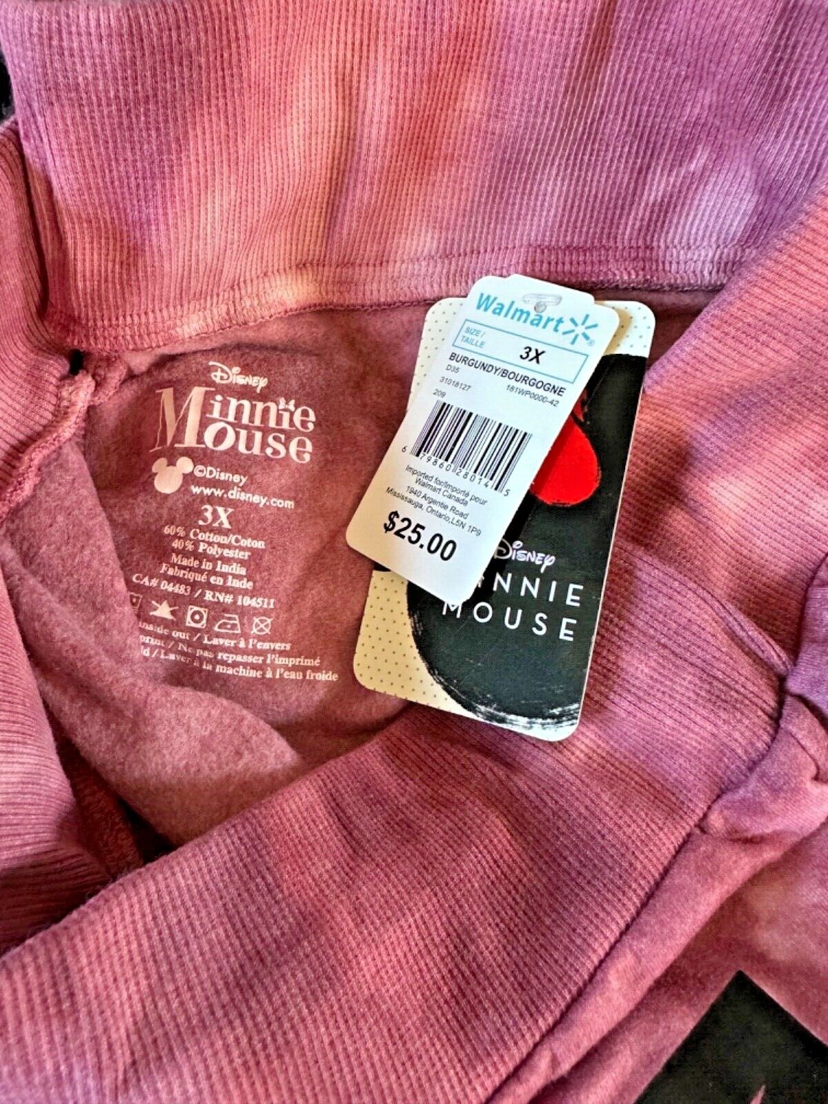 Pink Tie Dye Trousers Plus Size 18/20 22/24 Minnie Mouse Joggers 676