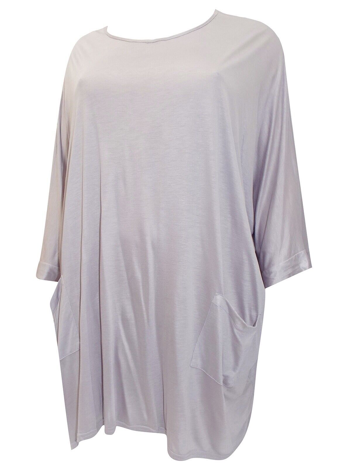 Evans Jersey Tunic Top Plus Size 22/24 26/28 30/32 Loose Smock top Pockets 515