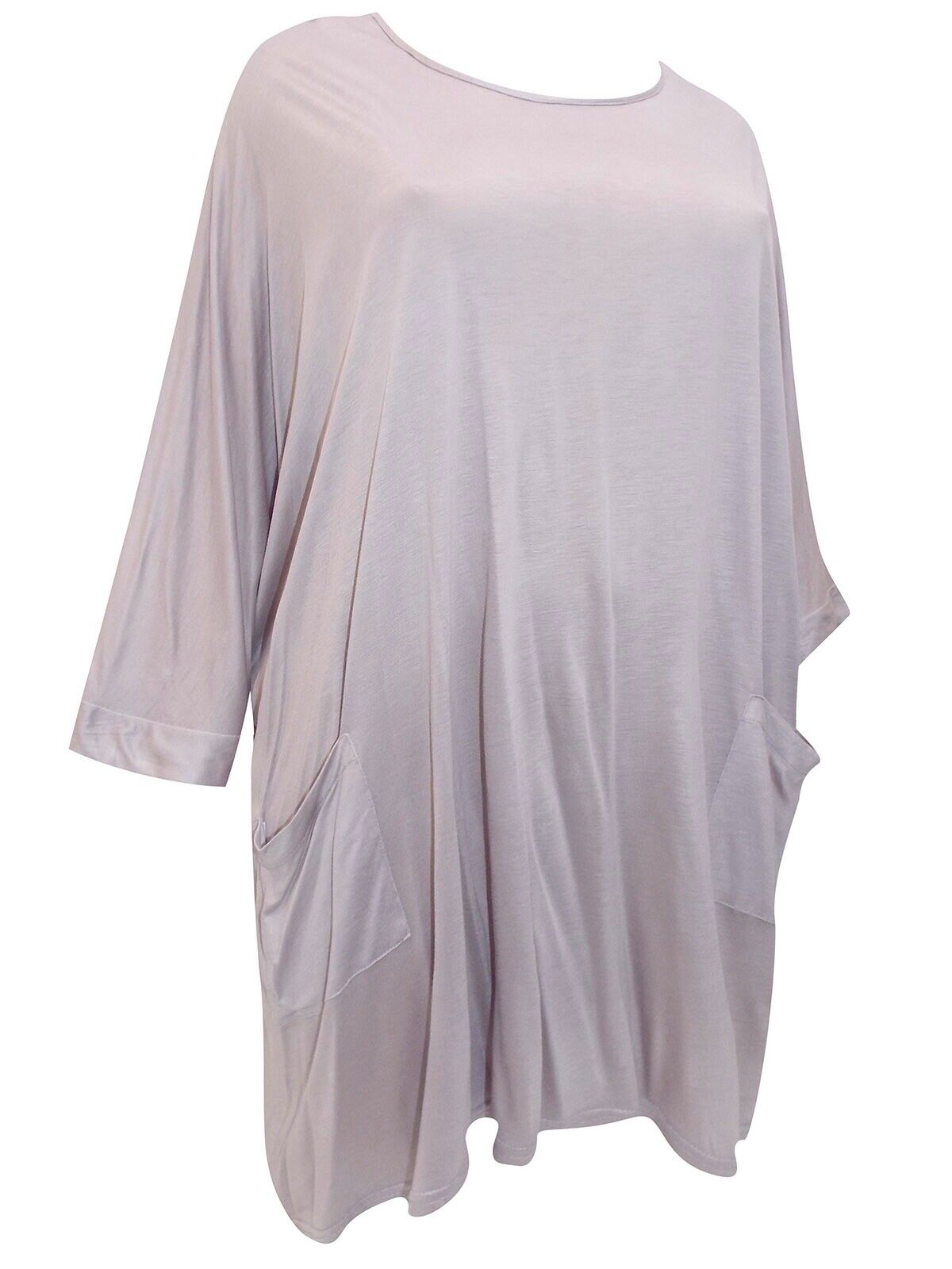 Evans Jersey Tunic Top Plus Size 22/24 26/28 30/32 Loose Smock top Pockets 515