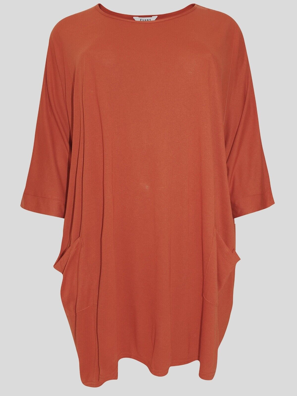 Evans Jersey Tunic Top Plus Size 22/24 26/28 30/32 Loose Smock top Pockets 518