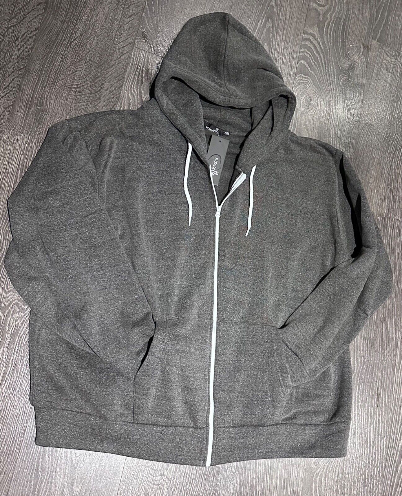 Womens Hoody Plus Size 14/16 18/20 22/24 26/28 30/32 Zip Up Jacket Grey Navy Red