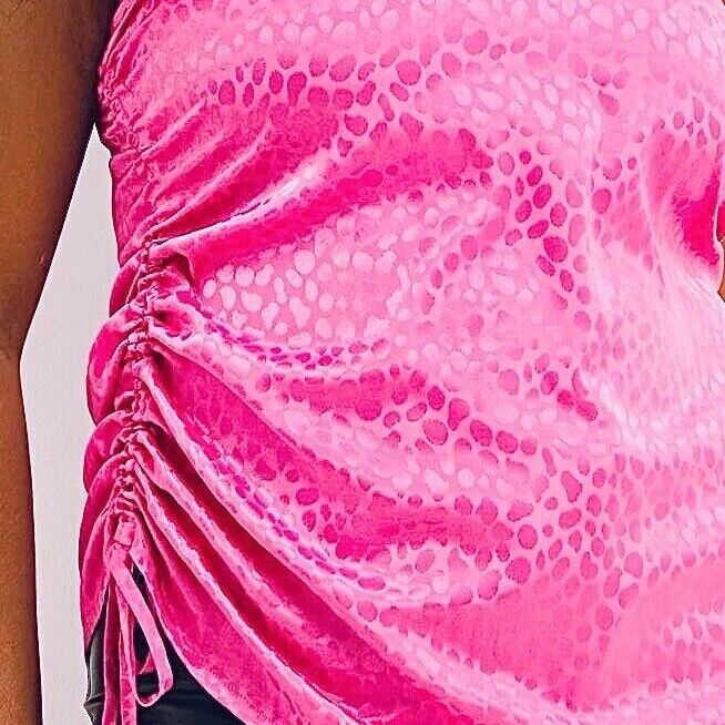 PINK Satin Vest Top Plus Size 18/20 22/24 26/28 30/32 Love Hearts Camisole 800