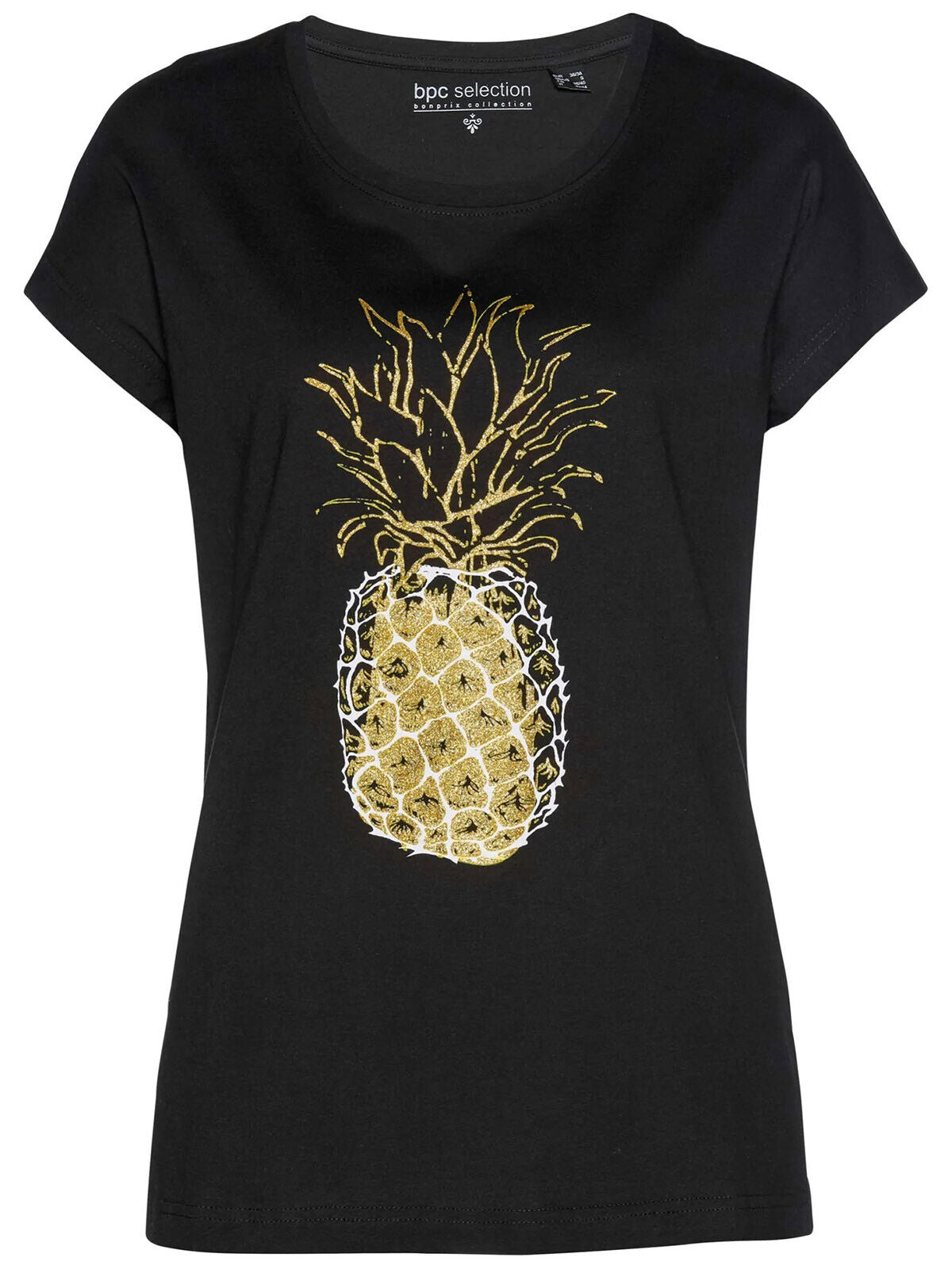 Embellished Pineapple Top Size 14 16 18 20 22 24 26 28 30 Cotton Glitter T-shirt