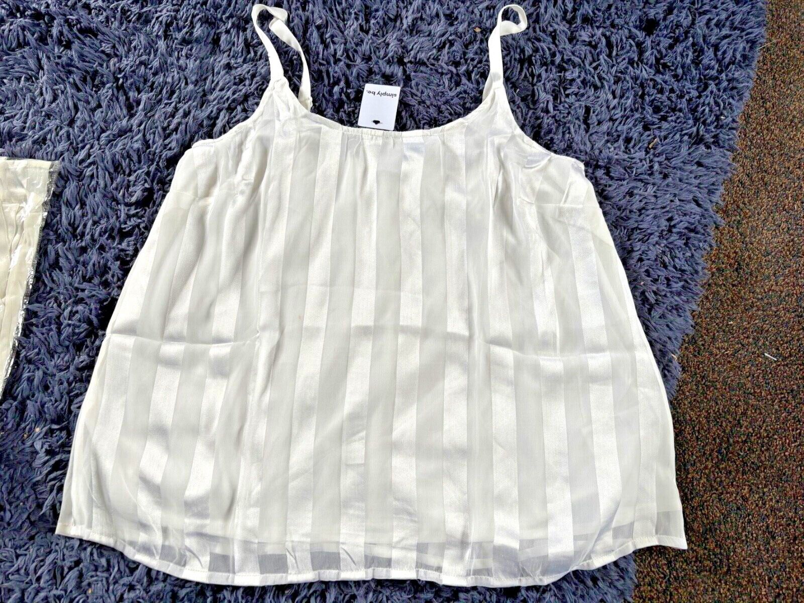 Sleeveless Ivory Top Plus Size 18 22 24 26 28 30 Occasion Layered Camisole  795